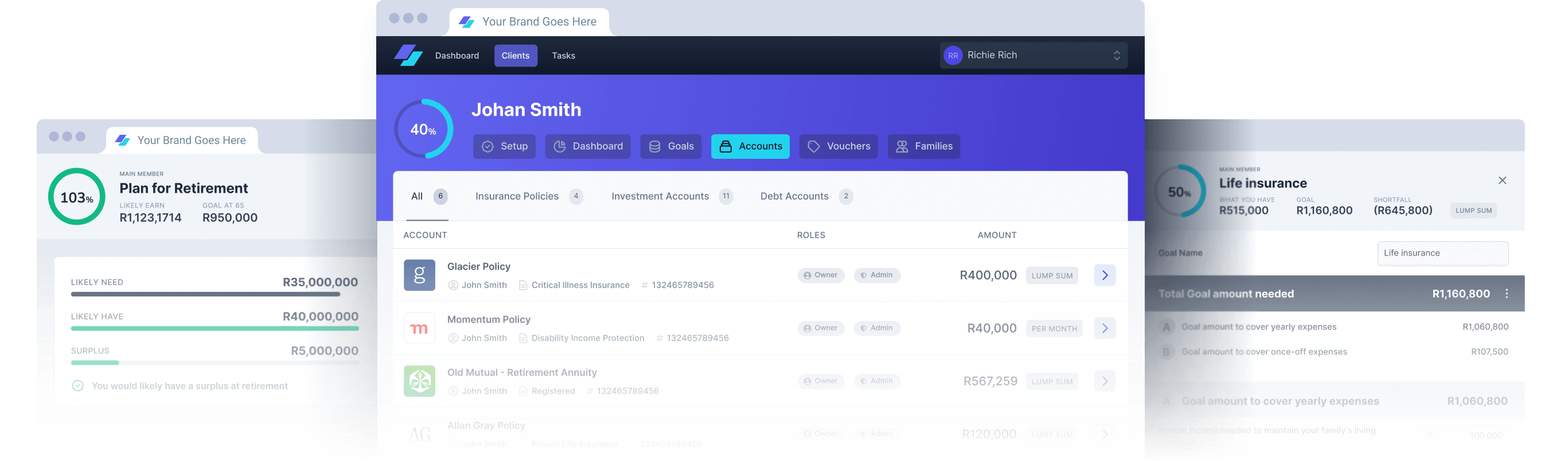 Wealthstack Dashboard Desktop